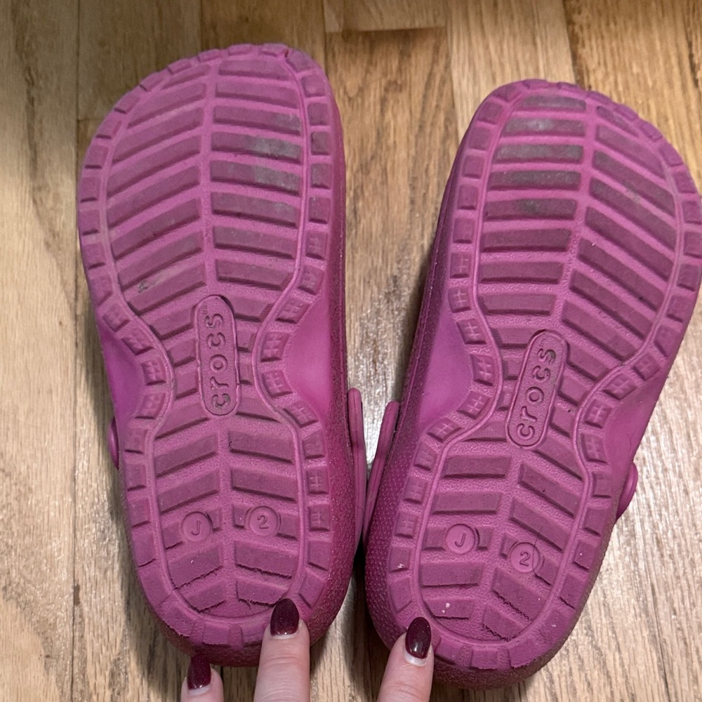 CROCS Kids Sparkly Pink Clogs - Picture 3 of 4